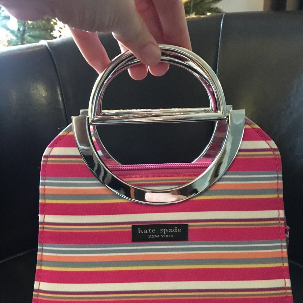 Kate Spade Pink Stripped Satchel